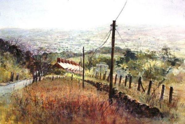 Ludlow Shropshire landscape Clee Hill Dhustone